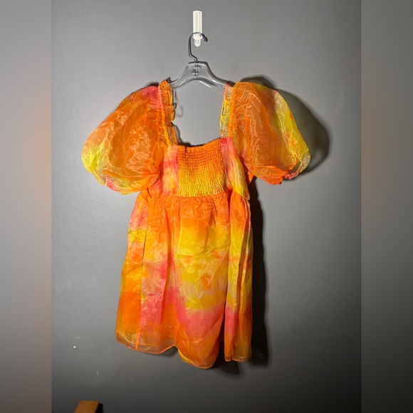 Endless Rose Organze Tie-dye Babydoll Dress Women’s Size Large - Picture 5 of 5